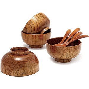 Bol de service classique en bois artisanal, écologique, durable et compatible lave-vaisselle pour les apéritifs et les salades, idéal pour les fêtes et la cuisine à domicile - Product Image 1