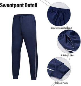 Chándal de invierno para hombre de alta calidad con cremallera, 100% algodón, transpirable, ropa deportiva, logotipo personalizado OEM, diseño más reciente. - Product Image 5