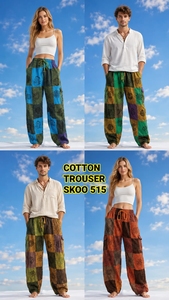 New Trendy Vintage Boho Loose <b>Pants</b> Men <b>Women</b> Winter Breathable Eco-Friendly Cotton Washed High Waist Solid Pattern Great - Product Image 5