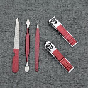 MORJE Surgical 10 In 1 Stainless Steel <b>Nail</b> <b>Kit</b> With Case Portable Manicure Tools For Adults Classic Style Red Handle - Product Image 6
