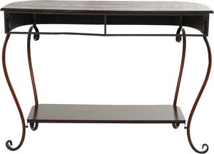 Mesa Consola Moderna Ajustable con Base de Metal y Superficie de Madera para Apartamentos y Muebles de Sala de Estar de Hoteles - Product Image 6