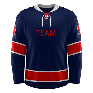 Camiseta de hockey sobre hielo sublimada personalizada con nombre del equipo impreso en la parte delantera, absorbe la humedad, manga larga, ajuste regular para hombre adulto - Product Image 3