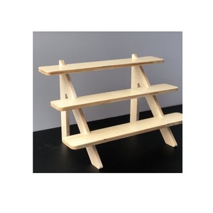 Support à cupcakes rectangulaire réglable en bois de qualité supérieure, présentoir à desserts fait main pour gâteaux, muffins, pâtisseries, tables de célébration - Product Image 4