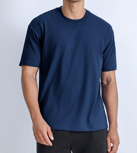 เสื้อยืดผู้ชายแขนสั้นทรงโอเวอร์ไซส์ ผ้าฝ้าย 100% สำหรับใส่เป็นทางการ พร้อมลายปักตัวอักษรพิมพ์ซิลค์สกรีน และโลโก้ด้านหน้า - Product Image 6