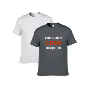 T-shirt décontracté surdimensionné à col rond et manches courtes en polyester noir tricoté pour homme, 220 grammes, anti-rétrécissement - Product Image 2