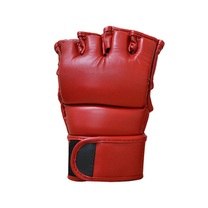 ถุงมือ MMA แบบครึ่งนิ้ว PU พร้อมที่รัดข้อมือ น้ำหนักเบา สำหรับศิลปะการต่อสู้ ใช้กับกระสอบทรายและการฝึกซ้อม เหมาะสำหรับทุกเพศ - Product Image 6