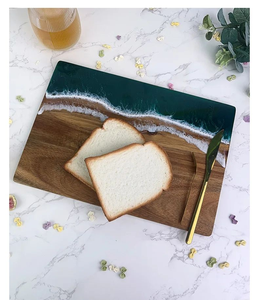 Handmade Wood <b>Cheese</b> Board with Epoxy Resin Cutting Board Charcuterie Boards and Serving Tray Gift for Kitchen - Product Image 3
