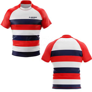 Maillot de rugby respirant à séchage rapide, vente en gros, haute qualité, prix raisonnable, manches courtes, 100% polyester, fabriqué au Pakistan - Product Image 6