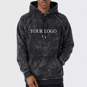 Sudaderas con Capucha de Felpa Francesa para Hombre, de Primera Calidad, 100% Algodón, Ecológicas, Casuales de Invierno, Estilo Urbano, Lavado Ácido, Talla Grande, Personalizadas - Product Image 1
