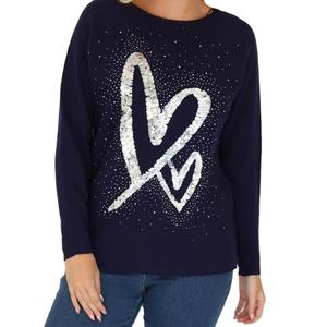 Direct Factory Supply Women's Casual Thin Flat Knitted Pullover <b>Jumper</b> Long <b>Sleeve</b> Viscose Nylon Sweater Logo Front New Arrival - Product Image 1