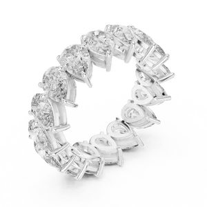 Bague Éternité Unisexe en Argent 925 avec Micro-Pavé de Diamants de Laboratoire Ronds 0,90 CTW Couleur E, Éclat Continu Classique, Idéale pour Mariage - Product Image 4