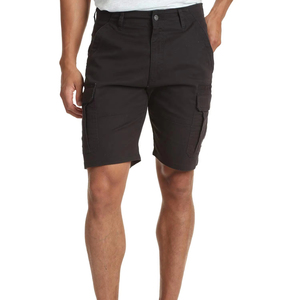 Shorts cargo pour hommes, couleur unie, séchage rapide, taille mi-haute, longueur Bermuda, avec plusieurs poches, tissu en polyester tissé, style décontracté - Product Image 6