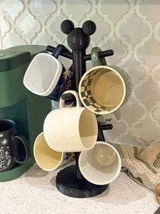 Skies Traders Modern Rustic Wood Branch Mug <b>Tree</b> <b>Stand</b> Wall Mounted Coffee Cup Organizer Rack Durable Movable Sustainable - Product Image 5