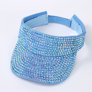 Casquettes de sport unisexes légères et rafraîchissantes à rayures, avec logo brodé personnalisé, en sergé de coton, ornées de strass, ajustables et anti-UV - Product Image 4