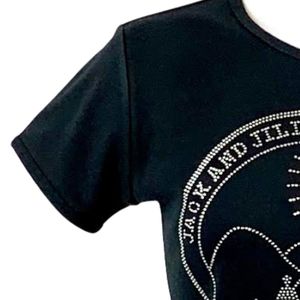 <b>Women's</b> <b>Black</b> Crew Neck T <b>Shirt</b> with Silver Land of American 1938 Family Graphic Short Sleeve Casual Cotton Tee Vintage Style - Product Image 4
