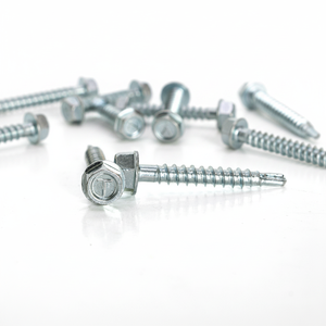 Hex Washer Head Self Drilling <b>Screw</b> Zinc Plated Steel Coarse Thread Metric Class 8.8 - Product Image 1