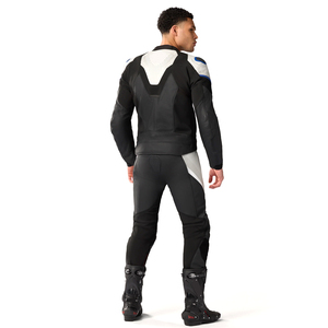 Traje de Motocicleta de Cuero para Hombre, Manga Larga, Bloques de Color, Transpirable, Ropa de Carreras para Todas las Estaciones, Equipo de Protección - Product Image 4