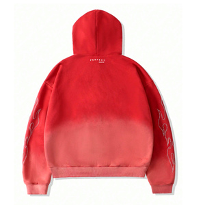 Sudadera con capucha para hombre, estilo vintage, con lavado ácido y parches de diamantes de imitación, 100% algodón, de gran gramaje, estilo urbano, diseño personalizado - Product Image 2