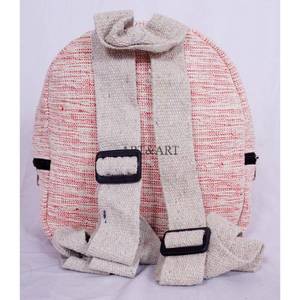 Mochila Ecológica Moderna de Lino y Algodón para Portátil, Diseño Multibolsillos, Patrón Geométrico, Cierre con Cordón, para Viajes y Senderismo - Product Image 3