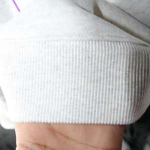 NIVA ASH GREY <b>Mock</b> <b>Neck</b> Sweatshirt 100% WHITE Applique Embroidery wide <b>neck</b> Sweatshirt Finer Threads - Product Image 6