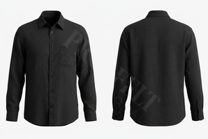 Chemises habillées à manches longues personnalisées avec logo privé, coupe ajustée, en coton, formelles, pour le bureau, avec boutons, pour le travail - Product Image 2