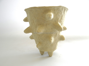 Jarrón escultórico orgánico abstracto, maceta de papel con púas con textura única para decoración del hogar - Product Image 3