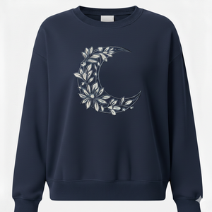 Sudadera Oversize de Cuello Alto para Mujer, Estampado Frontal, Silueta Ancha Contemporánea, Tejido Grueso Cepillado, Manga Larga, Invierno y Otoño - Product Image 1