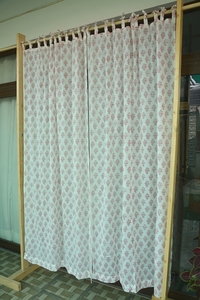 Cortina de Algodón con Estampado Floral Indio Hecho a Mano, Cortinas Étnicas para Ventana, Decoración del Hogar, Sala de Estar, Dormitorio, Sostenible - Product Image 4