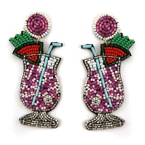 Pendientes de cuentas de semillas hechos a mano tradicionales indios, multicolor, joyería de moda a mejor precio - Product Image 2