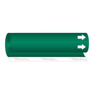 Marcador de Tuberías Flexible de Alto Rendimiento Brady Green para Identificación en Interiores y Exteriores - Product Image 1