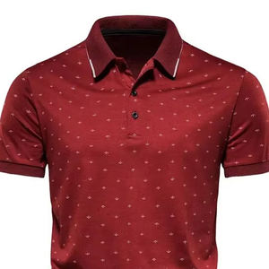 Polo pour homme 100% coton respirant à manches courtes, couleur unie, décontracté, pour le golf, doux - Product Image 5