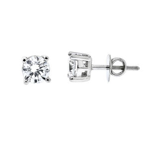 STYLISH HIGH CARBON DIAMOND 925 STERLING <b>SILVER</b> <b>STUD</b> EARRINGS FOR WOMEN LUXURY LIGHTWEIGHT JEWELRY FOR ENGAGEMENT AND WEDDINGS - Product Image 2