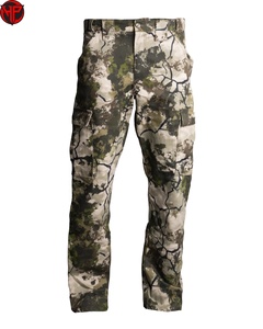 Pantalon de chasse décontracté léger en coton pour homme, coupe droite, taille mi-haute avec braguette boutonnée, vente en gros sous marque privée - Product Image 1