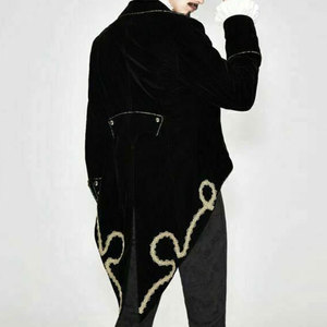 Chaqueta Retro Steampunk Gótica para Hombre, Chaqueta Negra con Cuello en V y Cola de Golondrina, 2026 - Product Image 2