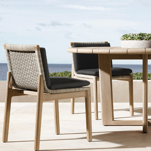 Table rectangulaire en teck en promotion, style moderne et épuré, idéale pour l'extérieur, robuste et durable. - Product Image 6