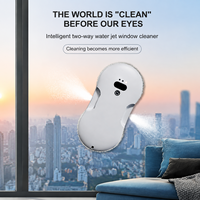 Nettoyeur de vitres robotisé ultra-fin 62 mm, jet d'eau automatique bidirectionnel, 2800 Pa, moteur sans balais à faible bruit 60 dB, autonomie UPS 20 min, corde de sécurité