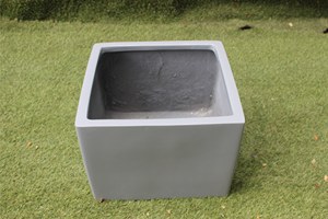 Square Wholesale White Fiberglass Hand Carved Classic Durable Lightweight Floor Indoor/Outdoor Rectangular <b>Planter</b> Unique Design - Product Image 5