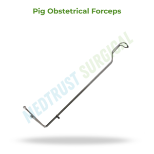 Forceps obstétrical pour porcs de 23 pouces, instrument vétérinaire obstétrical pour l'assistance au porrage des truies - Product Image 2