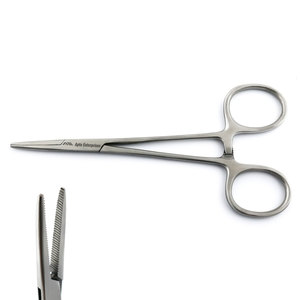 Pinzas hemostáticas rectas mini de 9 cm, instrumento quirúrgico de acero inoxidable diseñado para un agarre preciso - Product Image 1
