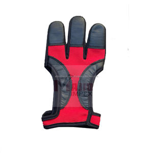 Archer Gants Sport Accessoire De Tir En Plein Air 3 Doigts Tir À L'arc Gants De Tir En Cuir Pour Tir À L'arc - Product Image 1