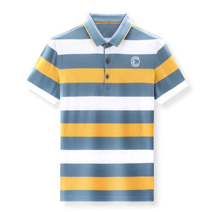 Chemises polo pour hommes de haute qualité avec coupe classique, manches courtes, toucher doux en coton, adaptées à un look décontracté - Product Image 1