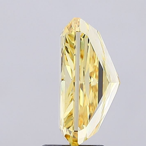Diamant de laboratoire CVD certifié, pierre précieuse en vrac, élégant bijou de luxe, scintillant, taille coussin, jaune vif - Product Image 5
