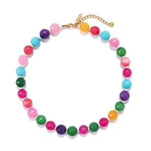 Unique Plastic/resin Beaded <b>Necklace</b> Fashion New Design Unique Fashion <b>Stacked</b> <b>Necklace</b> Accessories with rainbow Color - Product Image 3