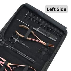 Complete Hair Extension tools Applicator Kit with Beads Removal Plier 2-Hole Micro Ring Crimper Mini Scissor & Buffer fly Clips - Product Image 4