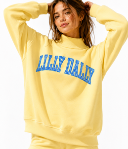 Wholesale Custom Oversized <b>Mock</b> Neck Sweatshirt Unisex Winter Cotton Fleece Chenille Patch Greek University Crew Neck Pullover - Product Image 6
