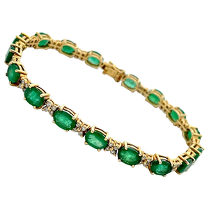 Handmade Emerald <b>Stone</b> <b>Bracelet</b> Natural Gemstone Bead Jewelry Fashion Accessory for Men Women and Custom Gift Collections - Product Image 1