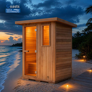 Sauna extérieur en cèdre rouge architectural <span class=keywords><strong>de</strong></span> pointe avec contrôle intelligent par application Wi-Fi, certifié ETL, pavillon <span class=keywords><strong>de</strong></span> bien-être canadien - Product Image 1