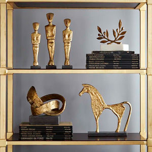 Escultura de Hoja de Oro Premium DAANI INTERNATIONAL con Base de Mármol, Arte Metálico Moderno Hecho a Mano para Mesa de Dormitorio, Regalo de Boda - Product Image 4