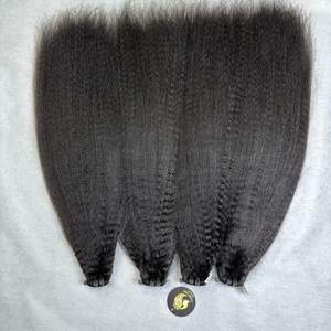Wholesale <b>Kinky</b> <b>Straight</b> Natural Color Human <b>Hair</b> Extensions 100% Raw Unprocessed Double Drawn Raw Vietnamese Human <b>Hair</b> - Product Image 1