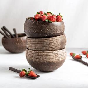 Premium Handmade <b>Coconut</b> Bowls Eco Friendly Natural Kitchenware Durable Reusable Sustainable Dining Serving Products - Product Image 5